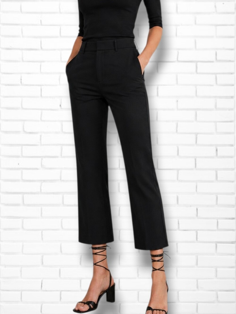 Frame Black Le Crop Mini Boot Trouser Size 8